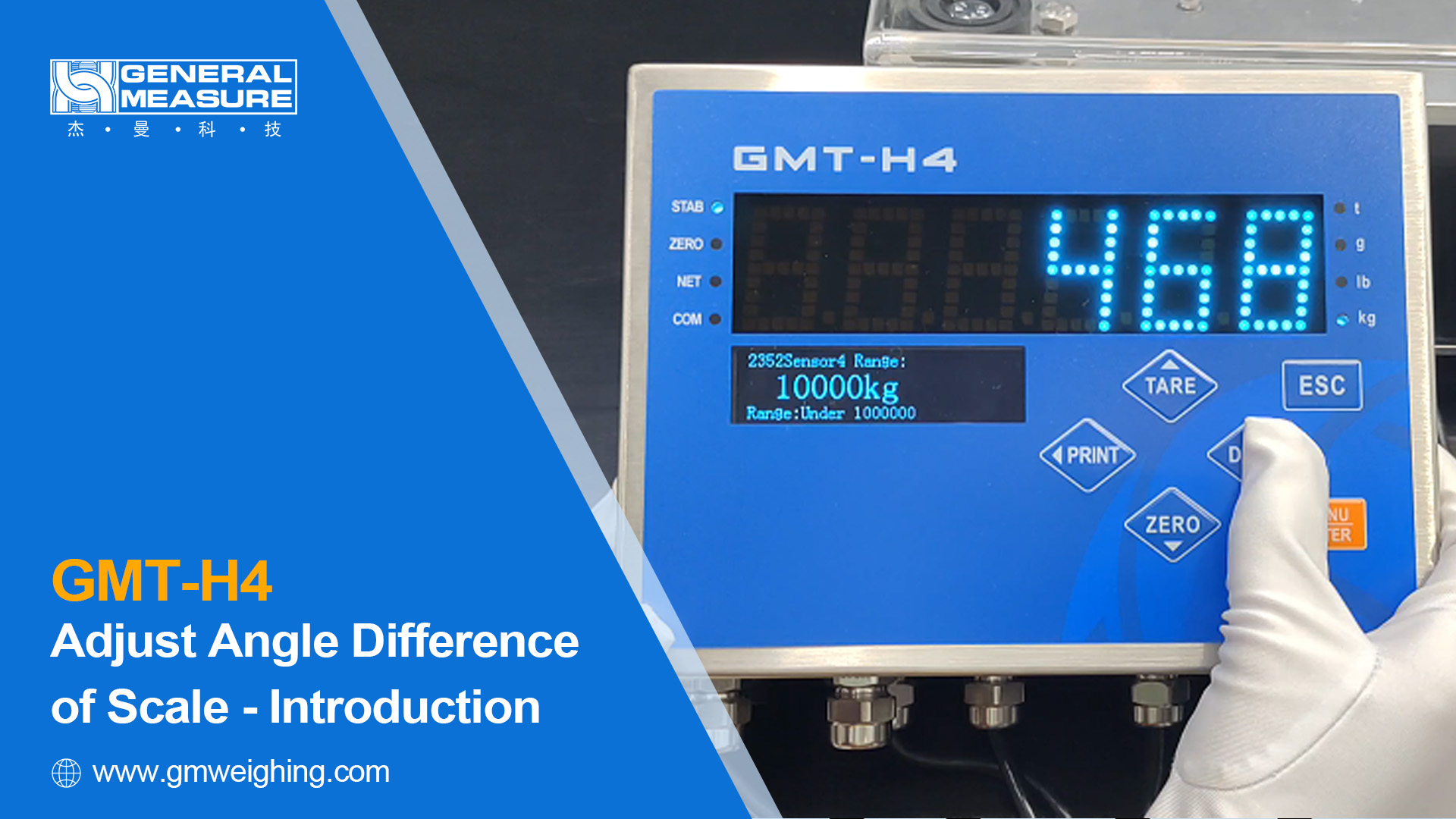 How to Adjust Angle Difference of Scale by Weighing Indicator GMT-H4